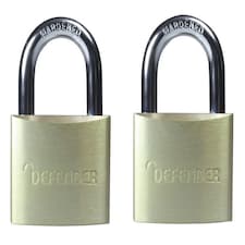 Defender Aluminium Padlock Keyed Alike Twin Pack 40Mm