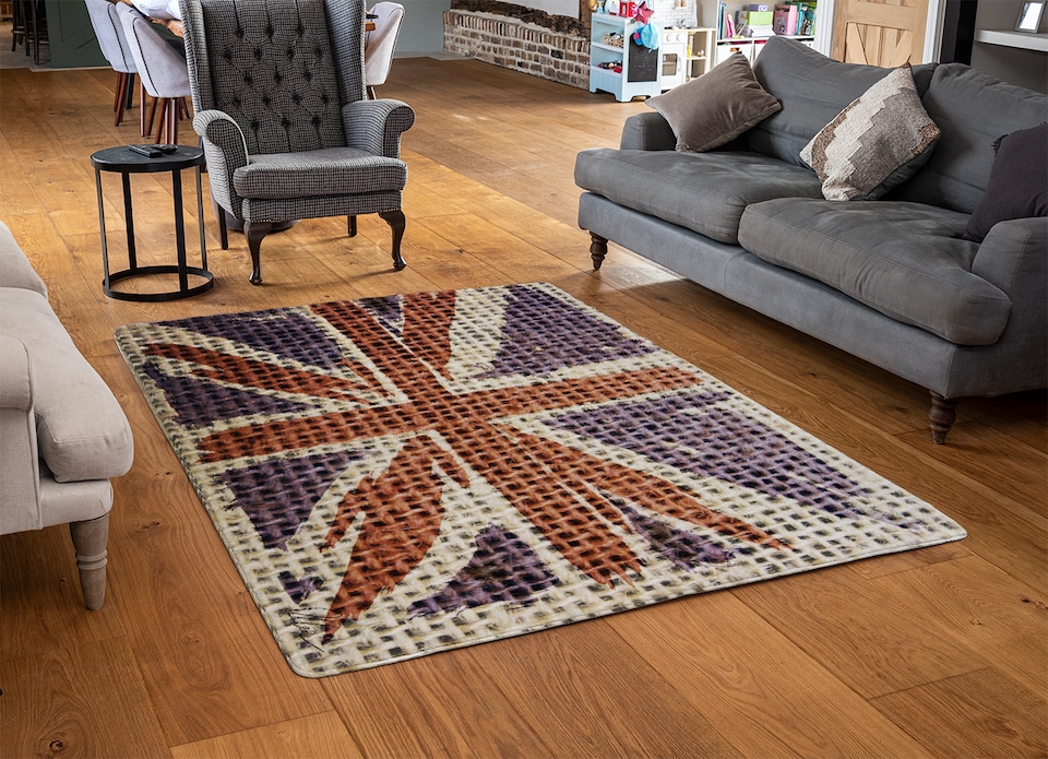image 1 of Hessian Jack Rug | Multi
