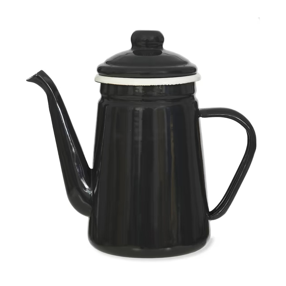 Coffee Pot: 1.1 Litre Enamelled Coffee Pot, Carbon