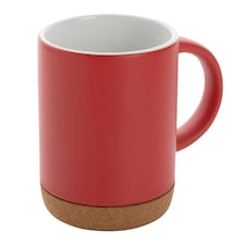 XD Collection Cork Ceramic 280ml Mug - Red/White - One Size