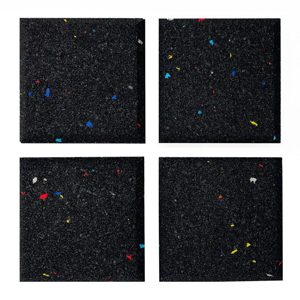 image 1 of Heavy Duty Anti-Vibration Noise Reducing Rubber Pads 10cm x 10cm Black | Pack of 6