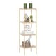 image 1 of HOMCOM 4-Tier Bamboo Bathroom Storage Shelves, Freestanding Storage Shelving Unit, Multifunctional Display Plants Stand Shelf Rack Organiser, Natural | Brown | Natural wood finish