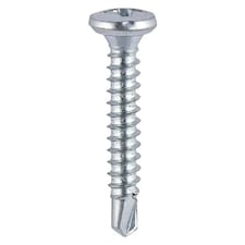 Timco - Window Fabrication Screws - Friction Stay - Shallow Pan Countersunk - PH - Self-Tapping - Self-Drilling Point - Zinc (Size 3.9 x 19 - 1000 Pieces)