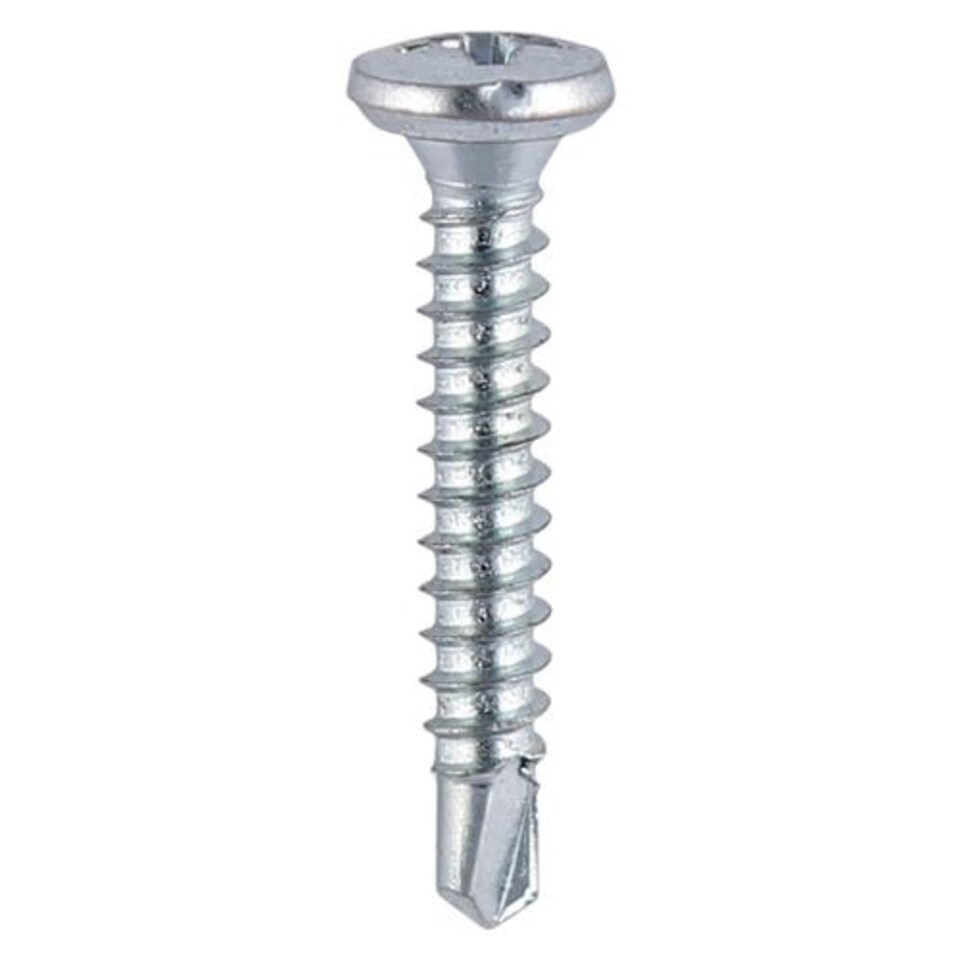 image 1 of Timco - Window Fabrication Screws - Friction Stay - Shallow Pan Countersunk - PH - Self-Tapping - Self-Drilling Point - Zinc (Size 3.9 x 19 - 1000 Pieces)
