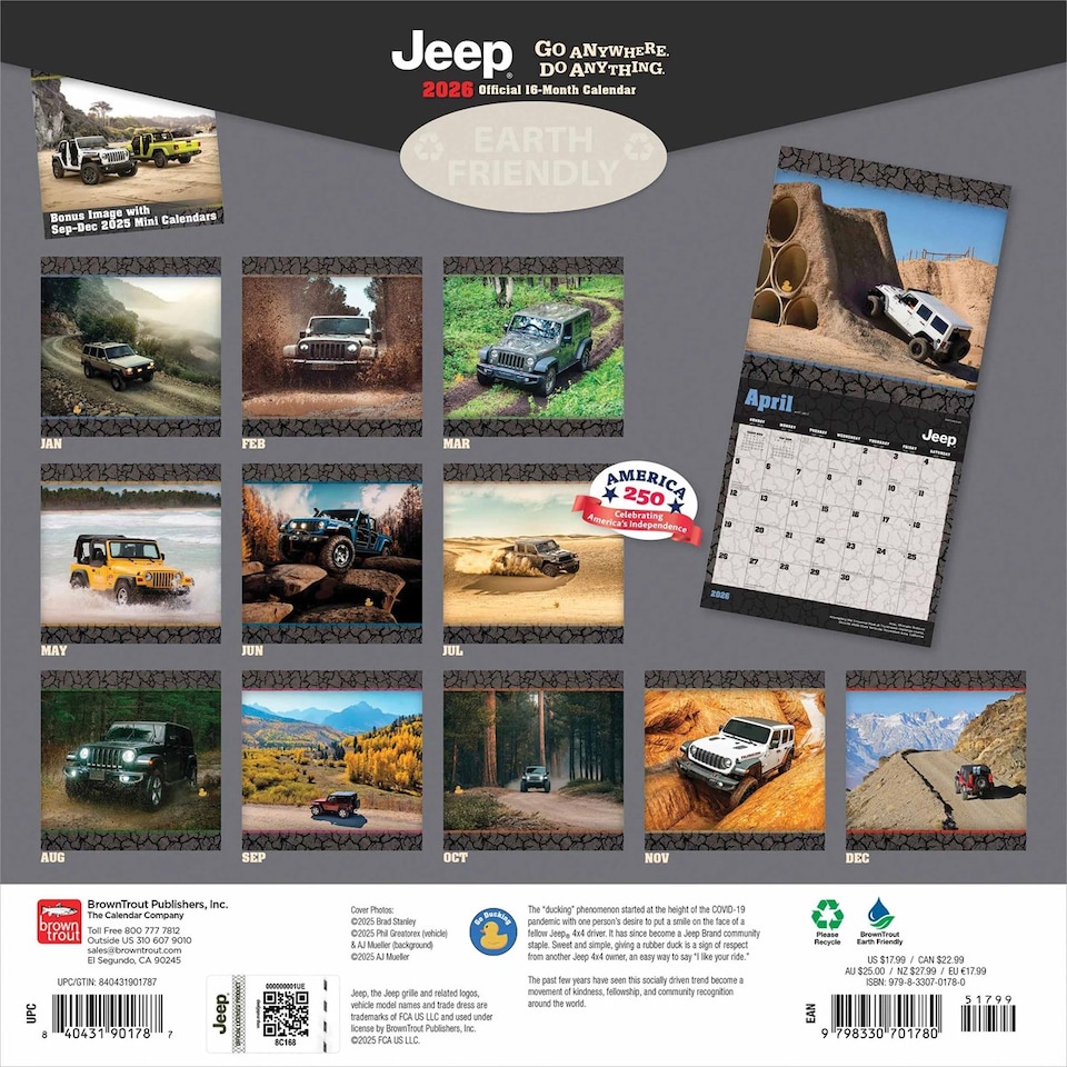 image 1 of Jeep 2026 Square Flap Calendar