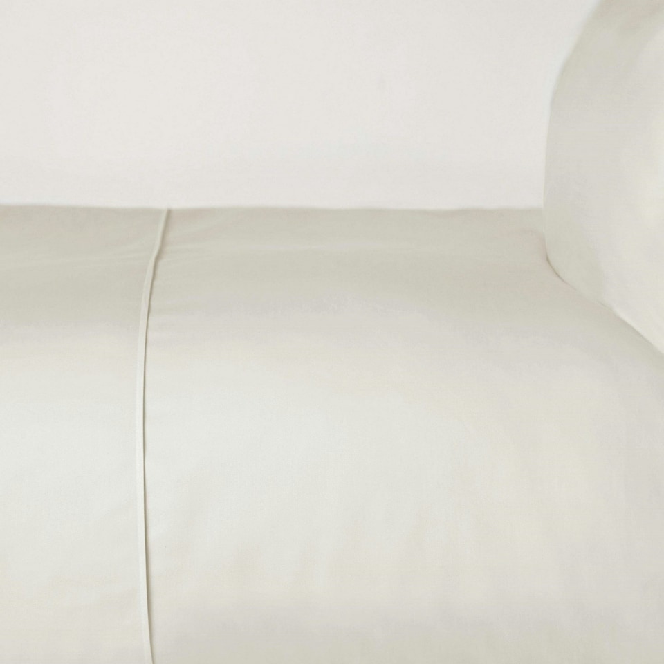 Belledorm 100% Cotton Sateen Duvet Cover - Ivory - Kingsize