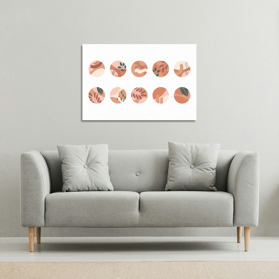 image 1 of plant and textures in autumn style (Canvas Print) 61 x 41 x 4cm