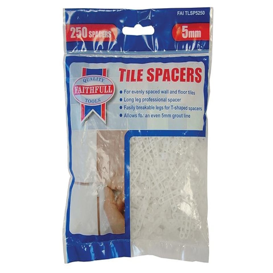 Faithfull Tile Spacer Long Leg 5Mm Bag Of 250
