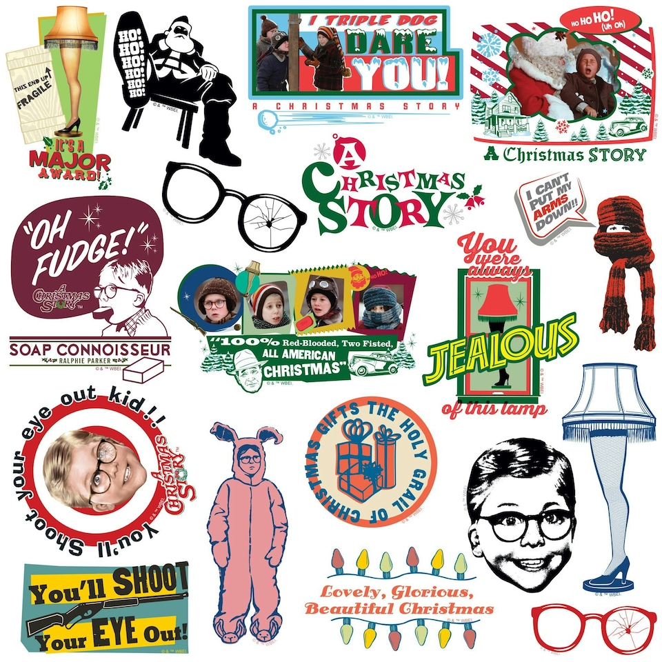 image 1 of A Christmas Story Deluxe Stickers (Pack of 100) - Multicoloured - One Size