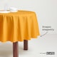 image 6 of Homescapes Mustard Yellow Cotton Round Tablecloth - 178 cm | Yellow | 178cm (70")
