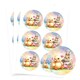 image 1 of Easter Bunny and Chick Round Stickers 88mm - Sheet of 6
