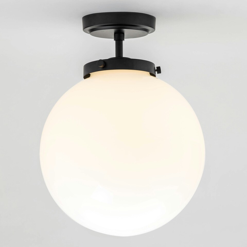 image 1 of BHS Douro 1 Light Bathroom Ceiling Light | Black | Black | 1