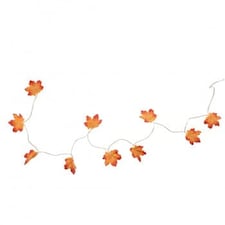 Widdop Gifts Orange Autumnal LED Leaf Garland