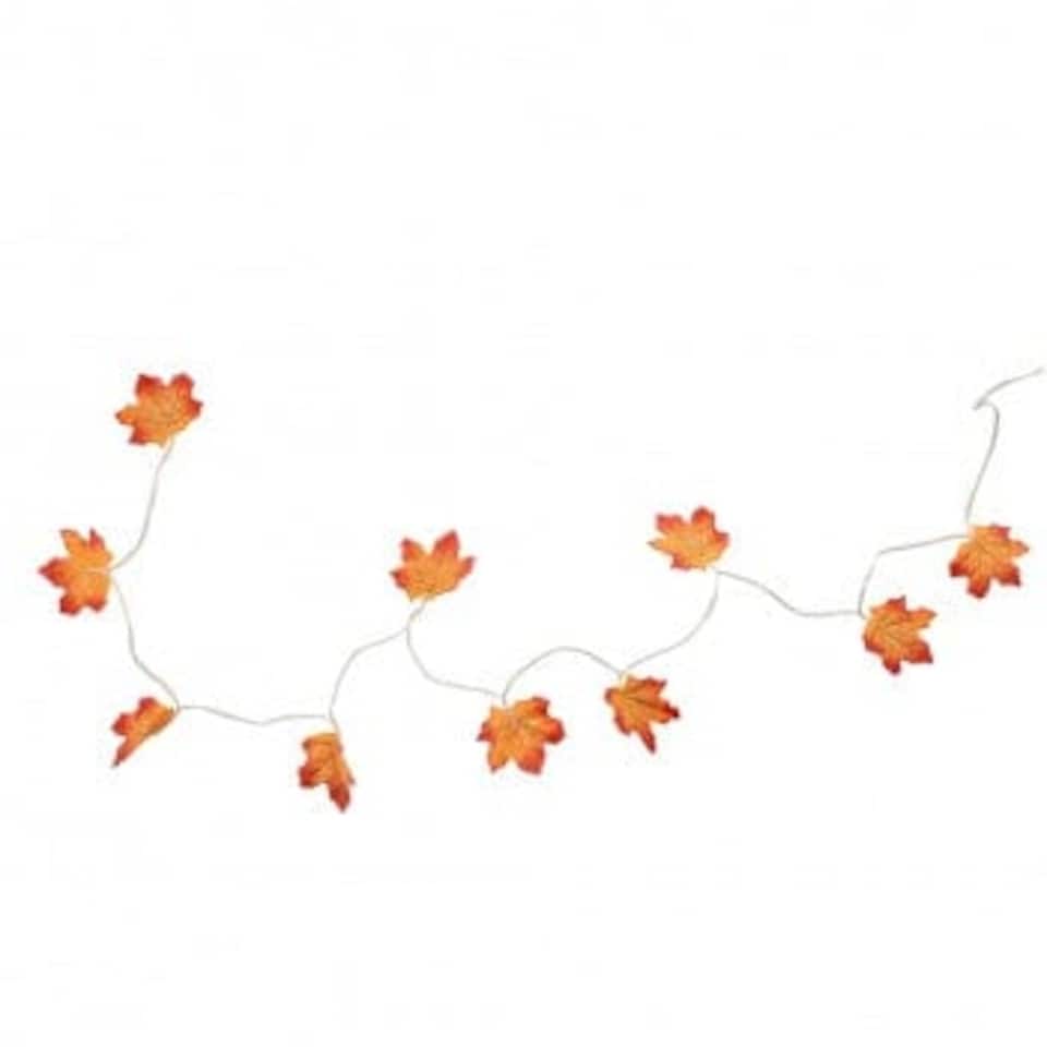 Widdop Gifts Orange Autumnal LED Leaf Garland