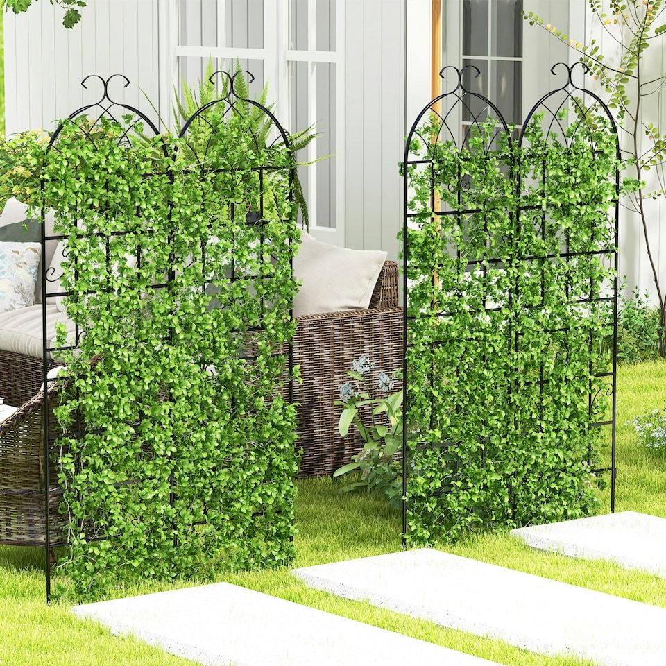 image 1 of COSTWAY 2 Pack Garden Plant Trellis Stakes for Climbing Plants