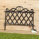 image 3 of 27cm Black Plastic Garden Patio Lawn Border Fence Edging White