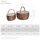 image 2 of Wickerfield Wicker Picnic Shopping Basket with Handle and Built-in Liner (Large)