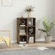 image 2 of HOMCOM 6-Cube Bookshelf, Display Shelving Unit for Home Office, Rustic Brown