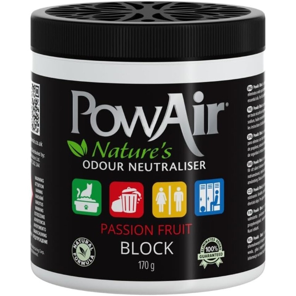 PowAir Nature's Odour Neutraliser Block Passion Fruit 170g