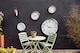 image 3 of Outdoor Garden Clock With Thermometer and Metal Casing Brown Big Time  90cm