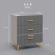image 7 of HOMCOM Bedroom Chest of Drawers, 3-Drawer Dresser with Aluminium Legs