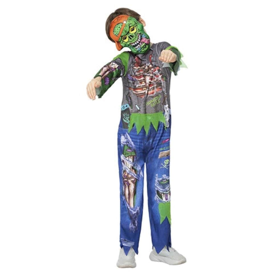 image 1 of Zombie Gamer Boys Fancy Dress Costume Kids Medium - Age 7-9