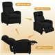 image 4 of Yaheetech  Boucle Recliner Sofa with Pocket Springs Black