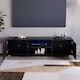 image 7 of Vida Designs Cosmo 2 Door LED TV Unit Entertainment Stand, 140cm, Black | Black | 1
