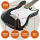 image 7 of 3rd Avenue 3/4 Size Electric Guitar Red