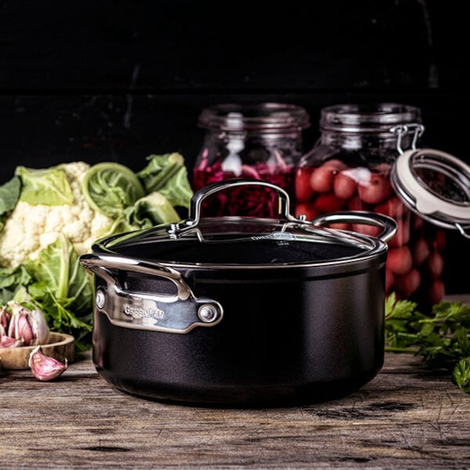 image 1 of GreenPan Barcelona Pro Aluminium Non-Stick 24cm Casserole with Lid