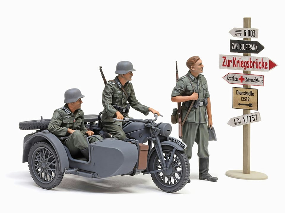 Tamiya German KS600 Motorcycle & Sidecar (1:35 Scale)