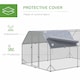 image 6 of PawHut Chicken Run W/ Roof, Walk In Chicken Coop for 10-12 Chickens, Hen House