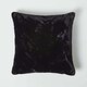 image 2 of Homescapes Soft Touch Faux Fur Black Filled Cushion - 46 x 46 cm | Black | Black | 1