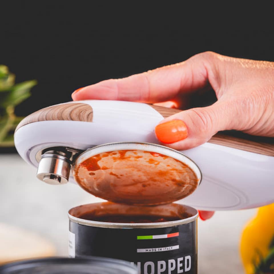 image 1 of Cooks Professional Automatic Can Opener with Simple One Touch Operation | White | Nordic White