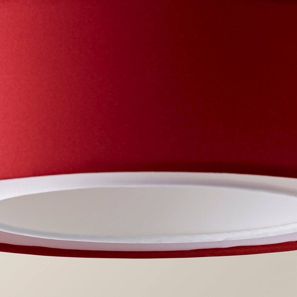 image 1 of ValueLights Sophia Small Red 2 Tier Ceiling Light Shade & Bulb | Red