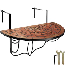 Hanging table with mosaic pattern 75x65x62cm | Brown | terracotta | 1
