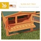 image 5 of PawHut Rabbit Hutch, Bunny Cage with Run & Sliding Tray, Hay Rack, Orange