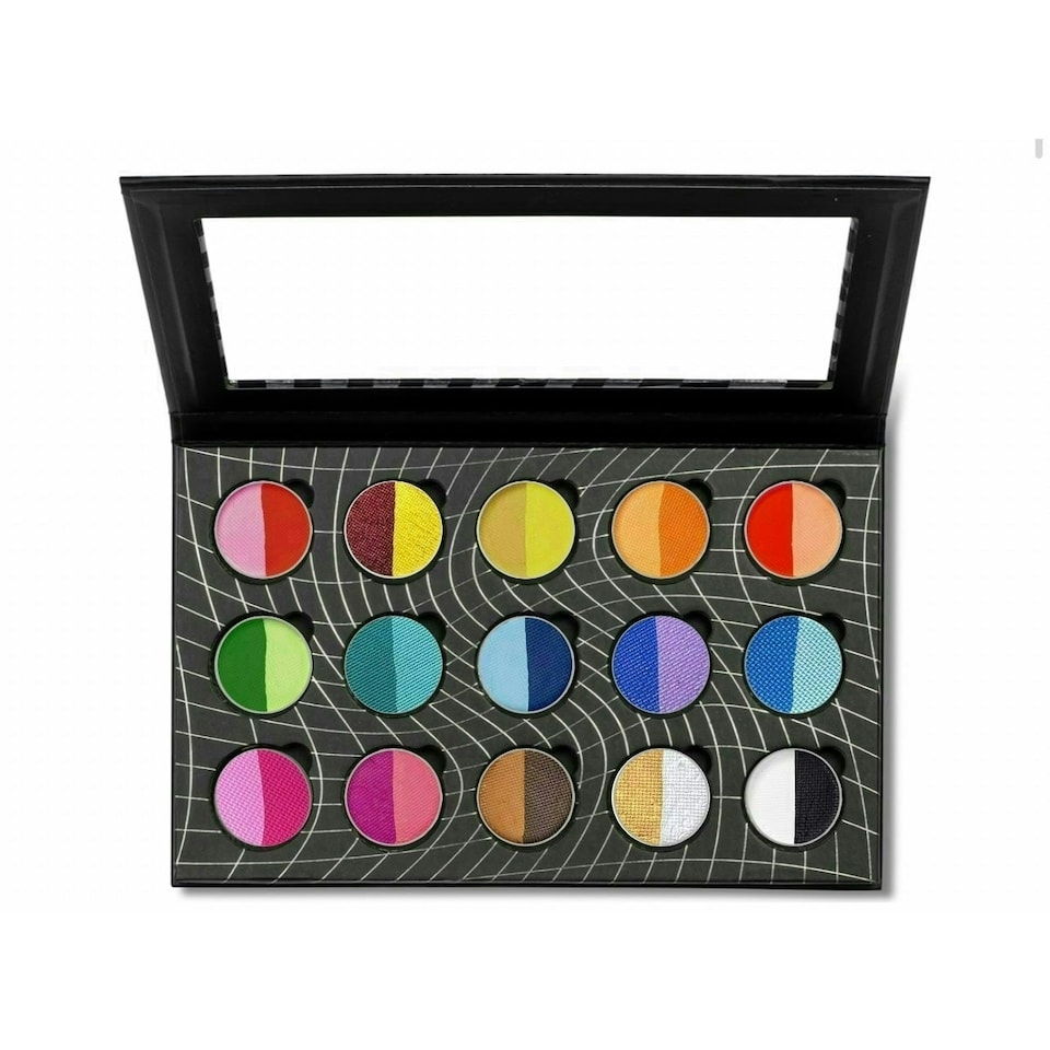 image 1 of Rainbow Split - 15 Pan Palette - Glisten Cosmetics Multi