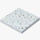 image 1 of NOVECRAFTO Vinyl Floor Tiles Self Adhesive – 18x18in Peel and Stick Large Square Flooring for Kitchen, Bathroom & Living Room – White Grey Terrazzo Effect White | 6.27 sqm