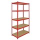image 2 of 3 x Z-Rax Metal Racking Unit Red 90cm & Free Mallet Red