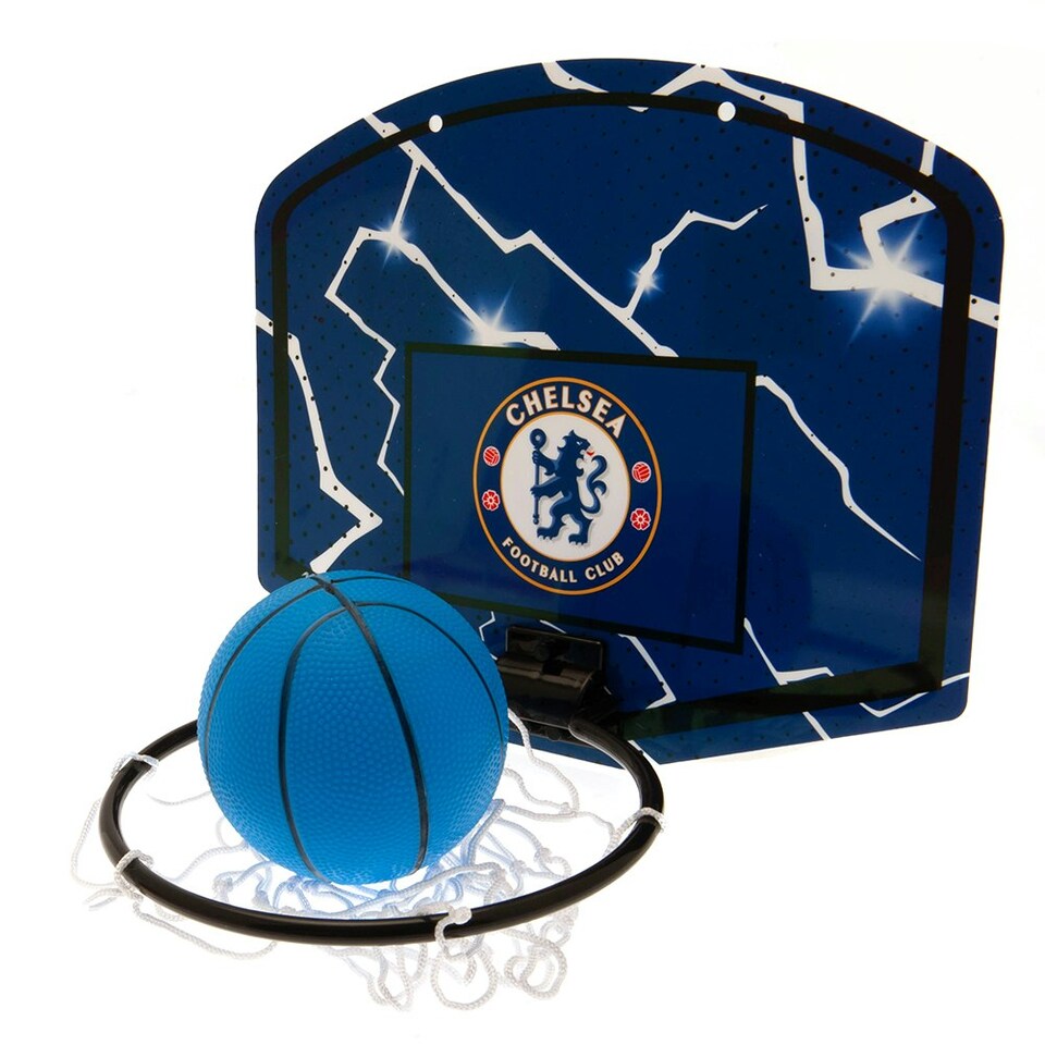 Chelsea FC Crest Mini Basketball Hoop Set - Royal Blue/White/Black - One Size