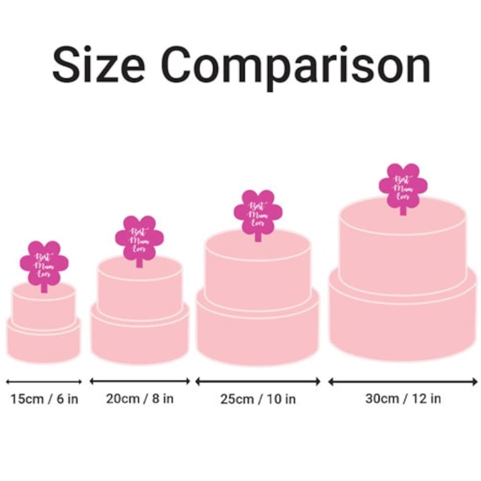 image 1 of Best Mum Ever Flower Shaped Pick Acrylic Cake Topper
