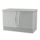 image 4 of Windsor Compact 2 Door Cupboard in Grey Gloss / Dusk Grey (Ready Assembled) | Grey | Grey Gloss / Dusk Grey