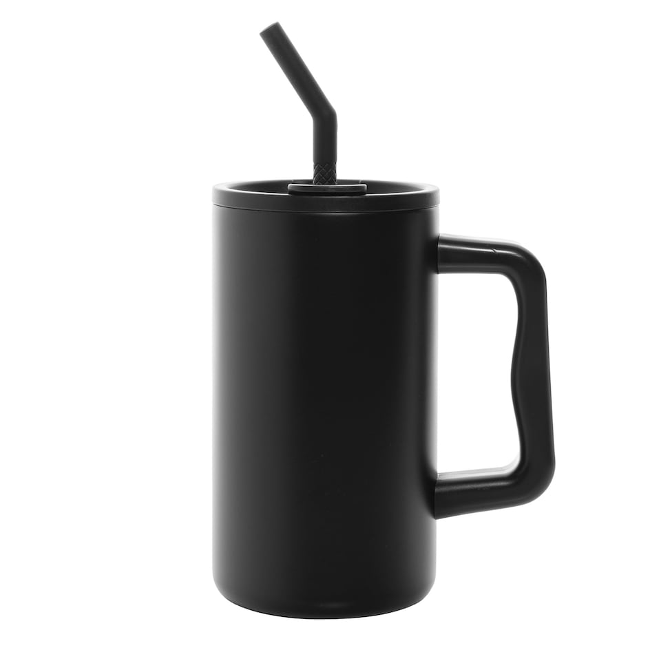 image 1 of XD Collection Cube Recycled Stainless Steel 800ml Travel Mug - Black - One Size Black