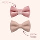 image 3 of Tails of Glory Pink Tweed and Velvet Bow Set