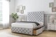 image 4 of Sloomy Watson Silver Naples Divan Bed Base 2 Drawers Foot-End With 26 Inch Strutted Headboard & 12 Inch Matching Footboard | Silver | Silver | Super King | 1