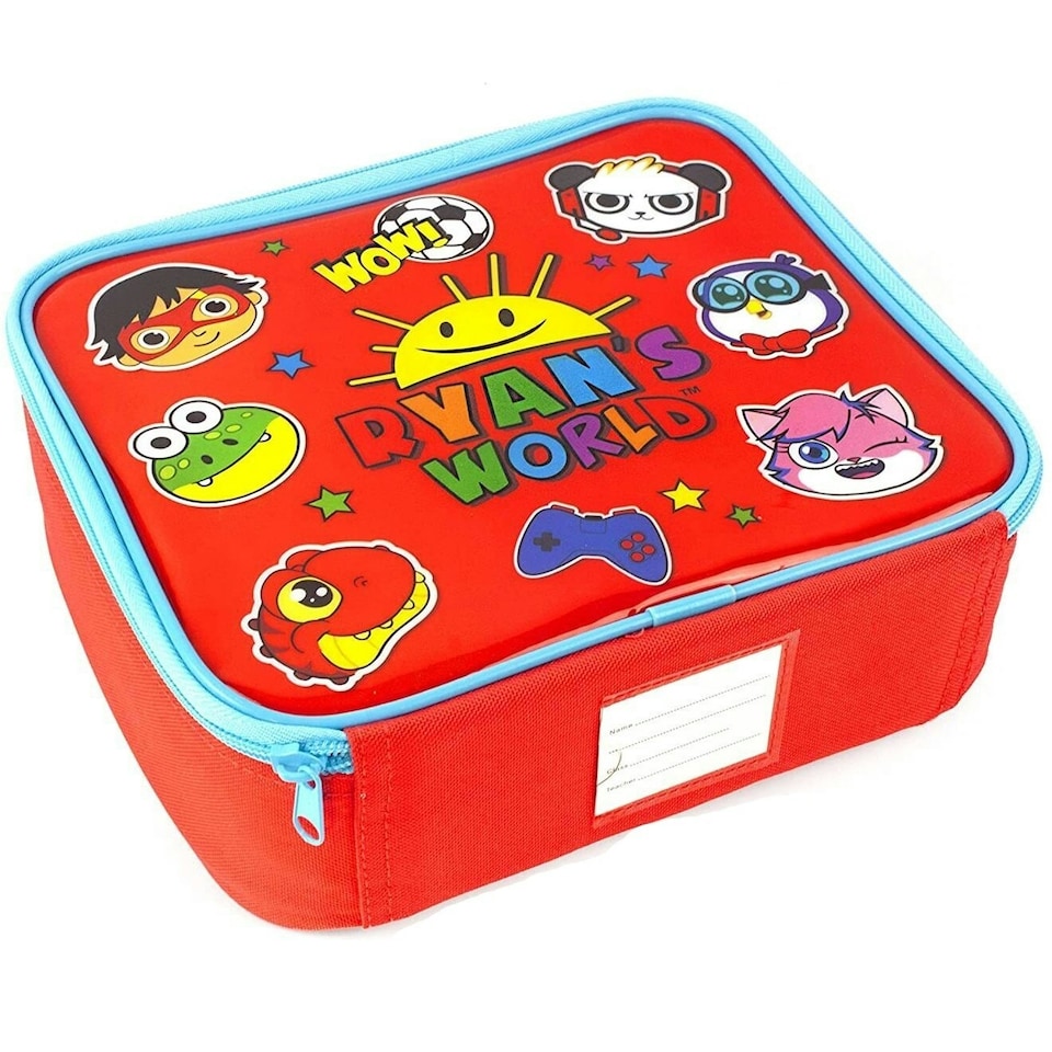 image 1 of Ryan´s World Childrens/Kids Lunch Box Set (Pack Of 3) - Red/Blue - One Size