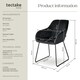 image 6 of Dining Chair Jeane - velvet look, cantilever frame - Set of 4 Black | Velvet Look Black/Black