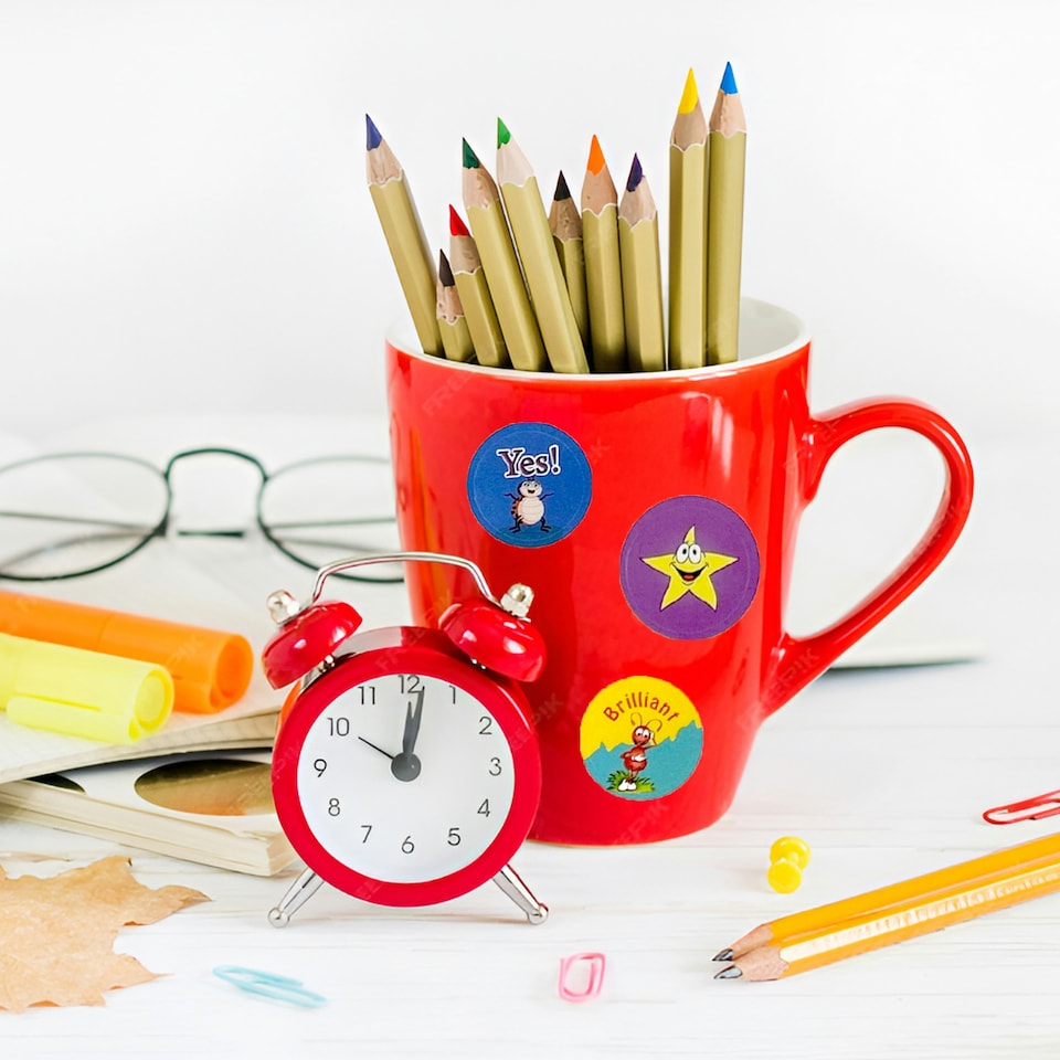 image 1 of Pack of 420 Motivational Insects 24mm Self-Adhesive Labels