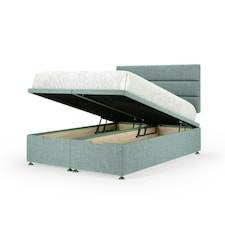 Duckegg Linen Ottoman Base and Milan Headboard King Size N/A